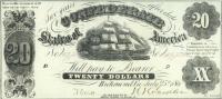 p10 from Confederate States of America: 20 Dollars from 1861
